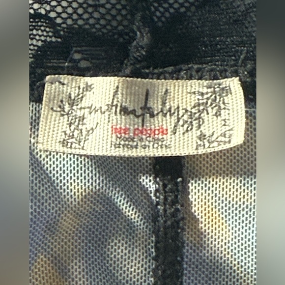 Free People High  Expectations maxi slip dress Size Medium Black Floral Sheer - Picture 4 of 8